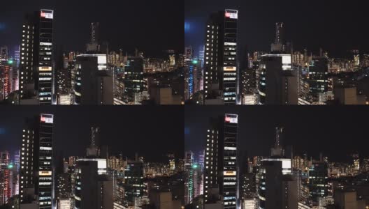 时间推移-湾仔香港黄昏黄昏夜城灯光4k年2020高清在线视频素材下载
