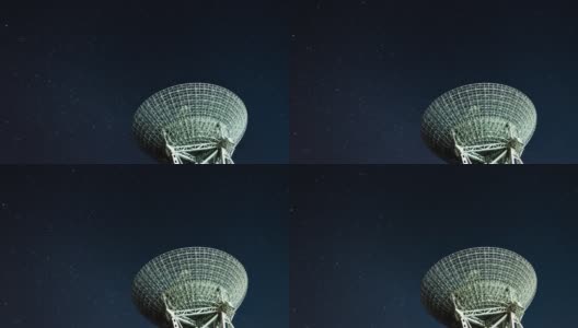 夜间观测天空的T/L射电望远镜高清在线视频素材下载
