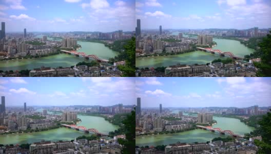 从高处看柳州城市在中国高清在线视频素材下载
