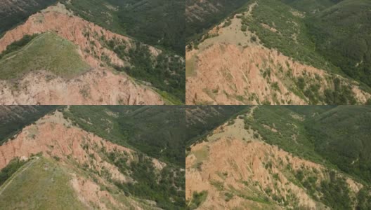 保加利亚，里拉山，Stob金字塔的岩层鸟瞰图高清在线视频素材下载