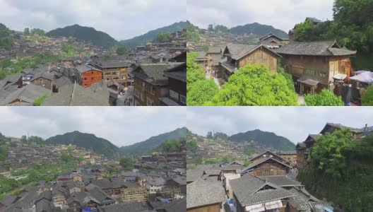 贵州西乡千湖庙村地标4k高清在线视频素材下载