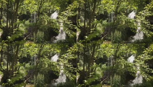 瀑布，兹拉蒂博尔山戈斯提耶河瀑布的特写高清在线视频素材下载
