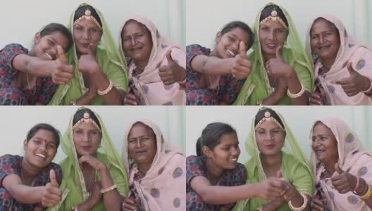 传统的印度拉贾斯坦邦家庭生活方式和民族服饰高清在线视频素材下载