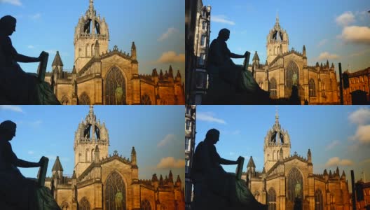 苏格兰城市景观爱丁堡，苏格兰，英国高清在线视频素材下载