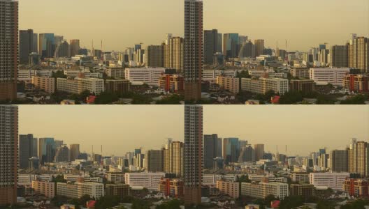 日落时分的曼谷摩天大楼高清在线视频素材下载