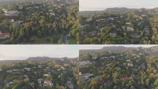 好莱坞山空中高清在线视频素材下载