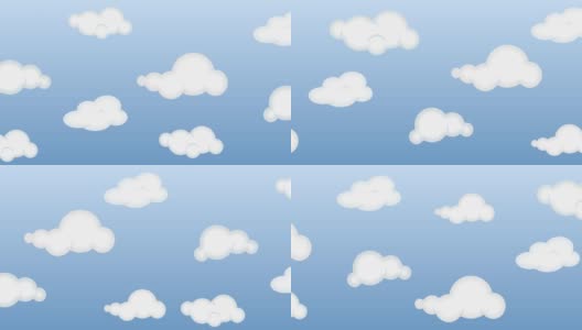 云在天上，卡通循环高清在线视频素材下载