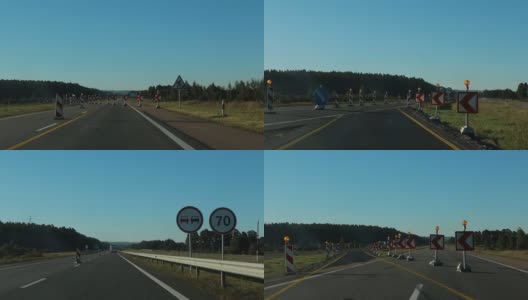 高速公路交通绕行改道高清在线视频素材下载
