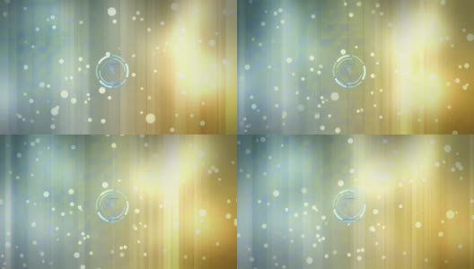 圆形扫描器旋转的动画，在灰色和黄色光束上有光点高清在线视频素材下载