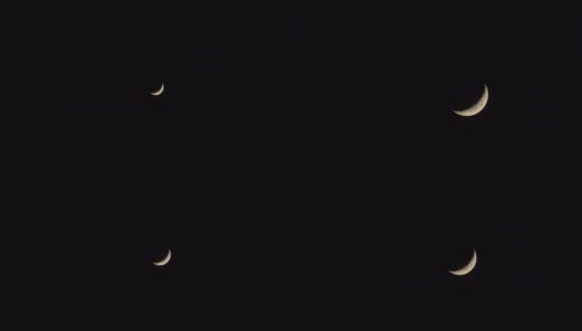 多莉拍摄的月亮在天空高清在线视频素材下载