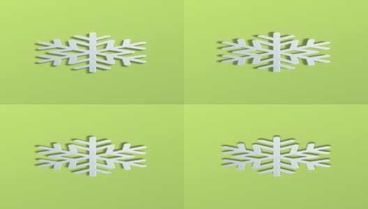 雪花在黄色复制空间背景动画素材视频-圣诞节，新年，冬天，购物，市场营销，企业和企业的概念-贺卡动画-包括绿色屏幕的色彩键控高清在线视频素材下载