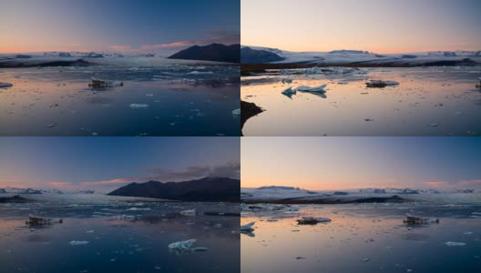 冰岛的Jokulsarlon冰湖高清在线视频素材下载
