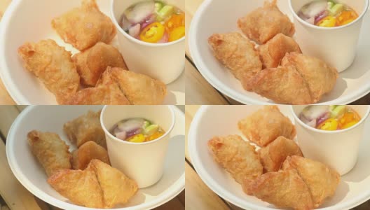 皇家泰国菜'Khang Khaw Pheuk'高清在线视频素材下载