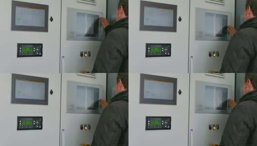 生物燃气热电厂控制面板高清在线视频素材下载