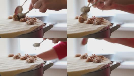 意大利饺子的制作过程高清在线视频素材下载