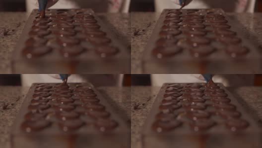 制作巧克力果仁糖高清在线视频素材下载