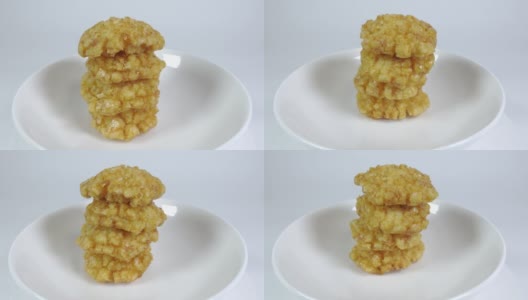 日本炒饭饼干，特写视频剪辑高清在线视频素材下载