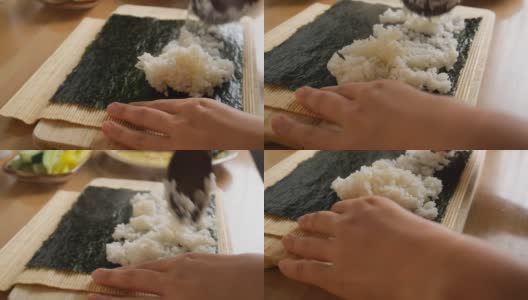 韩国家常菜，米饭，泡菜高清在线视频素材下载
