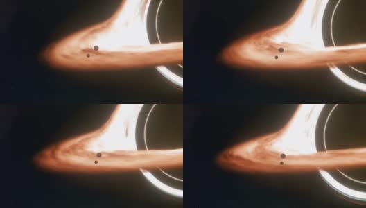 有行星的黑洞视界高清在线视频素材下载