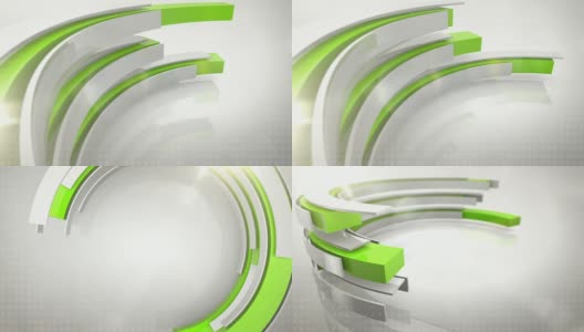 抽象环背景环-多包束绿色(高清)高清在线视频素材下载