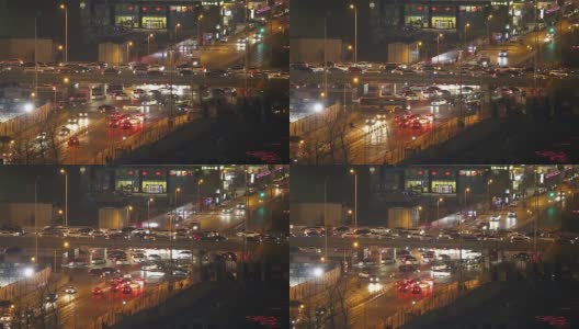 北京夜间城市交通高清在线视频素材下载