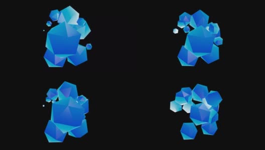 抽象三维动画的几何形状。动画背景。高清在线视频素材下载