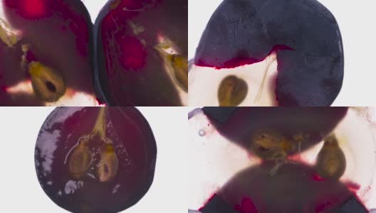 Сrushing 5个故事里的黑葡萄浆果高清在线视频素材下载