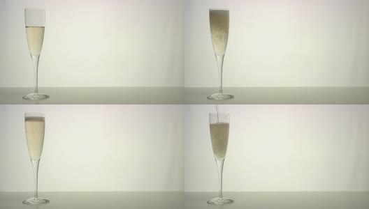 香槟:单杯半到满杯高清在线视频素材下载