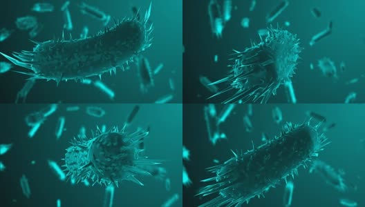 抗生素耐药性疾病病原体病毒细菌感染3d渲染高清在线视频素材下载