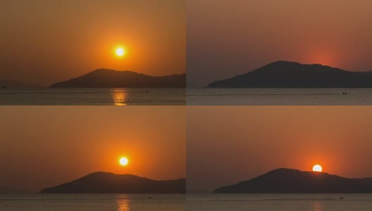 香港贝澳泳滩的日落时间高清在线视频素材下载
