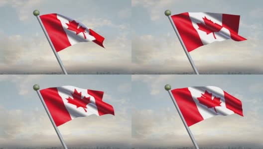 加拿大国旗动画高清在线视频素材下载