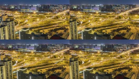 北京夜间的交通延时高清在线视频素材下载