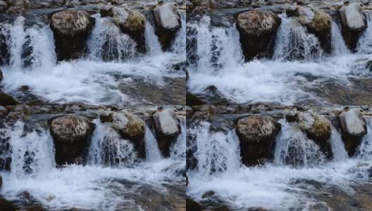 流过石头的河流高清在线视频素材下载