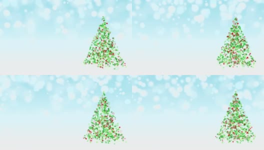 圣诞树抽象背景，无缝循环高清在线视频素材下载