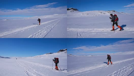 偏远地区滑雪高清在线视频素材下载