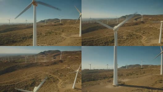 风能清洁能源技术火山岛上的替代能源高清在线视频素材下载