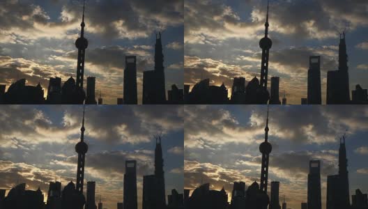 日出在上海浦东高清在线视频素材下载