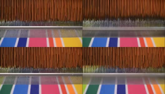 制造工业纺织品-自动织布机高清在线视频素材下载