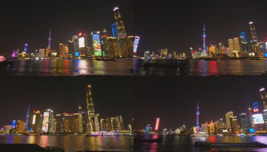 黄浦江两岸现代夜景高清在线视频素材下载