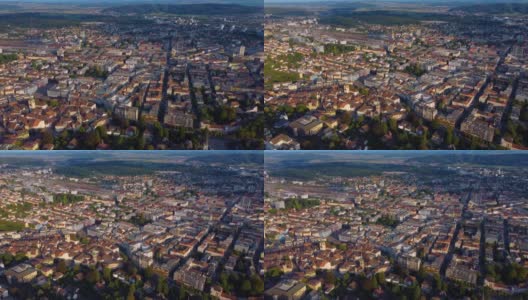 俯瞰瑞士Biel/Bienne市高清在线视频素材下载