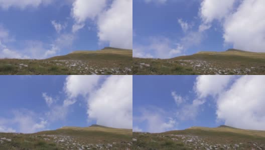 在去往马其顿沙尔山的柳博特峰的路上，乌云密布高清在线视频素材下载