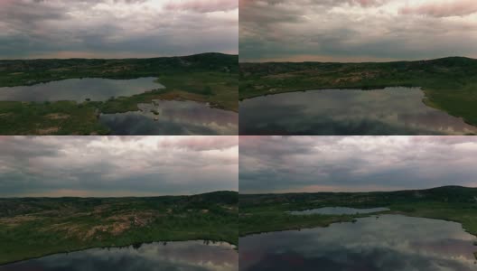 北方的自然-湖上的日落高清在线视频素材下载
