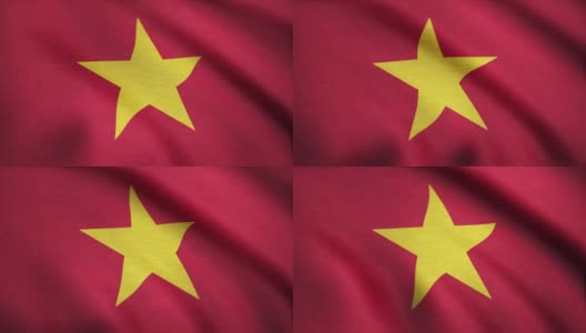 越南国旗动画素材。越南国旗迎风飘扬高清在线视频素材下载