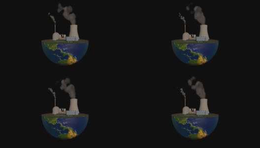 地球控股污染工厂高清在线视频素材下载