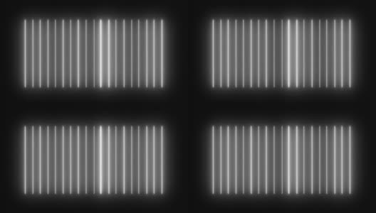 黑色背景上的霓虹白线。循环高清在线视频素材下载