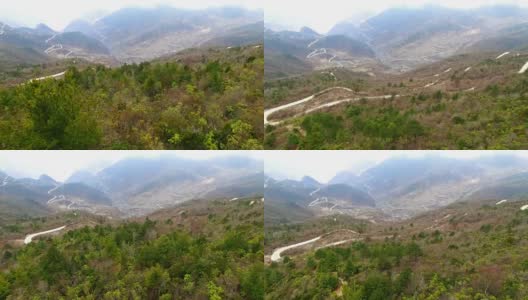 航拍中国四川西部的风景高清在线视频素材下载