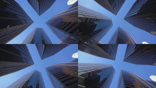 美国曼哈顿下城/纽约市的现代摩天大楼高清在线视频素材下载