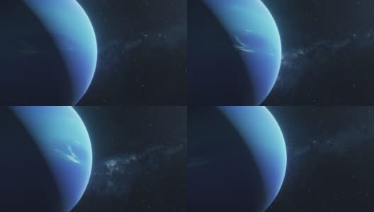 在太空深处旋转的海王星高清在线视频素材下载