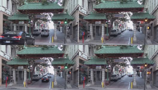 旧金山唐人街入口高清在线视频素材下载