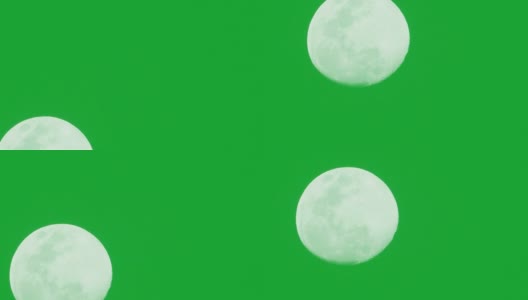 绿色背景上的月亮。高清在线视频素材下载